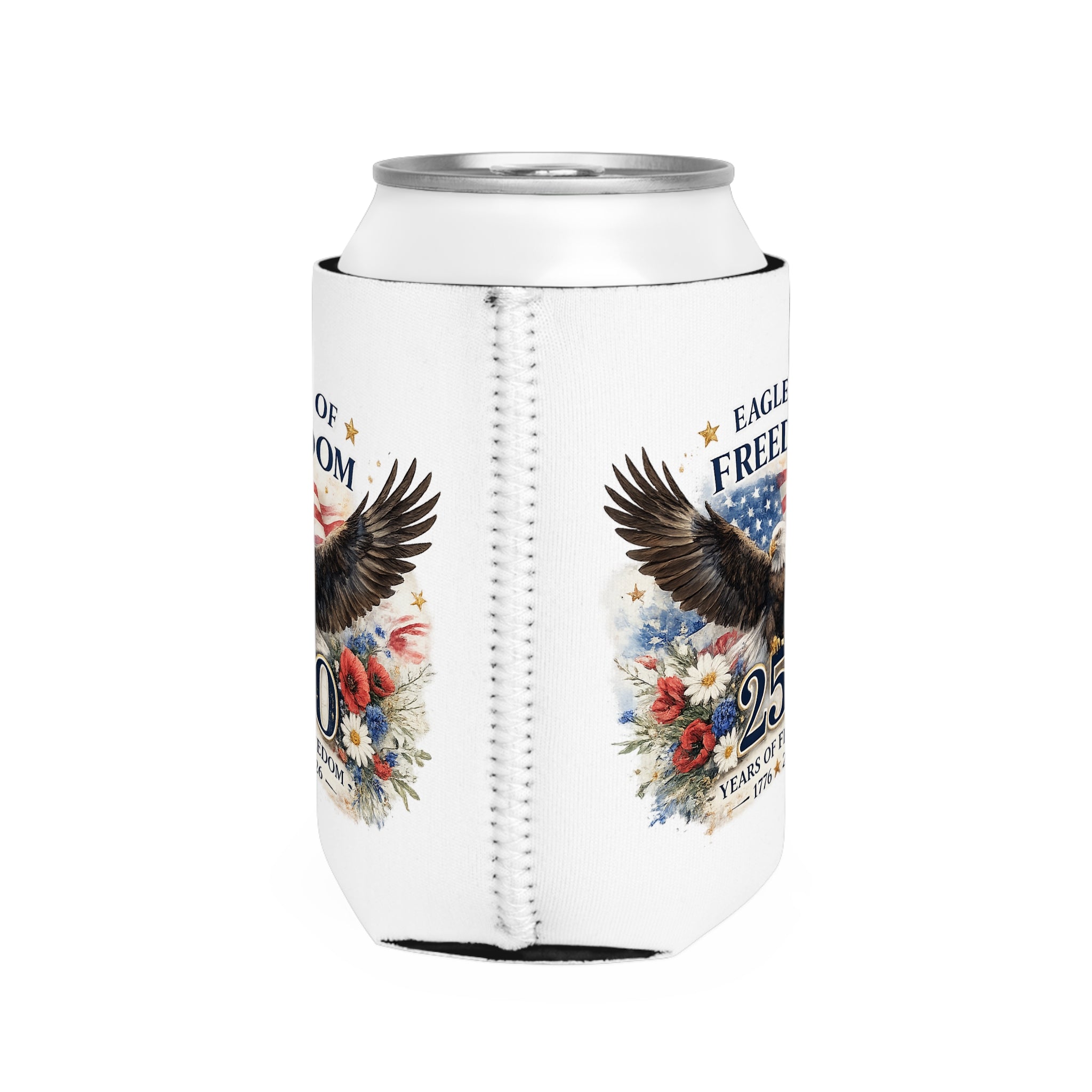 Patriotic Eagle Can Cooler Sleeve – “Eagle of Freedom 250 Years” 1776–2026