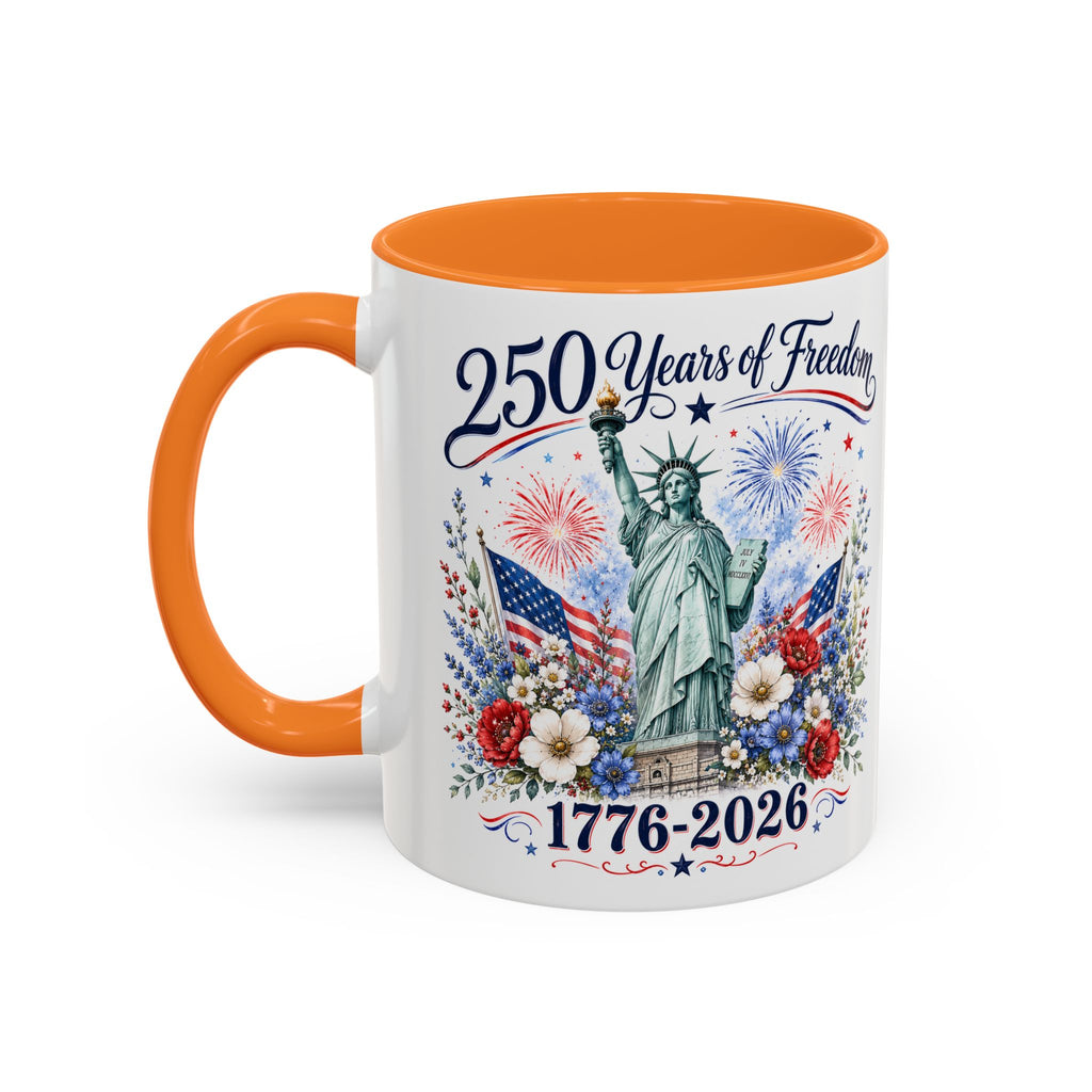 250 Years of Freedom Mug | Statue of Liberty Patriotic Coffee Mug | 1776–2026 America Anniversary Gift