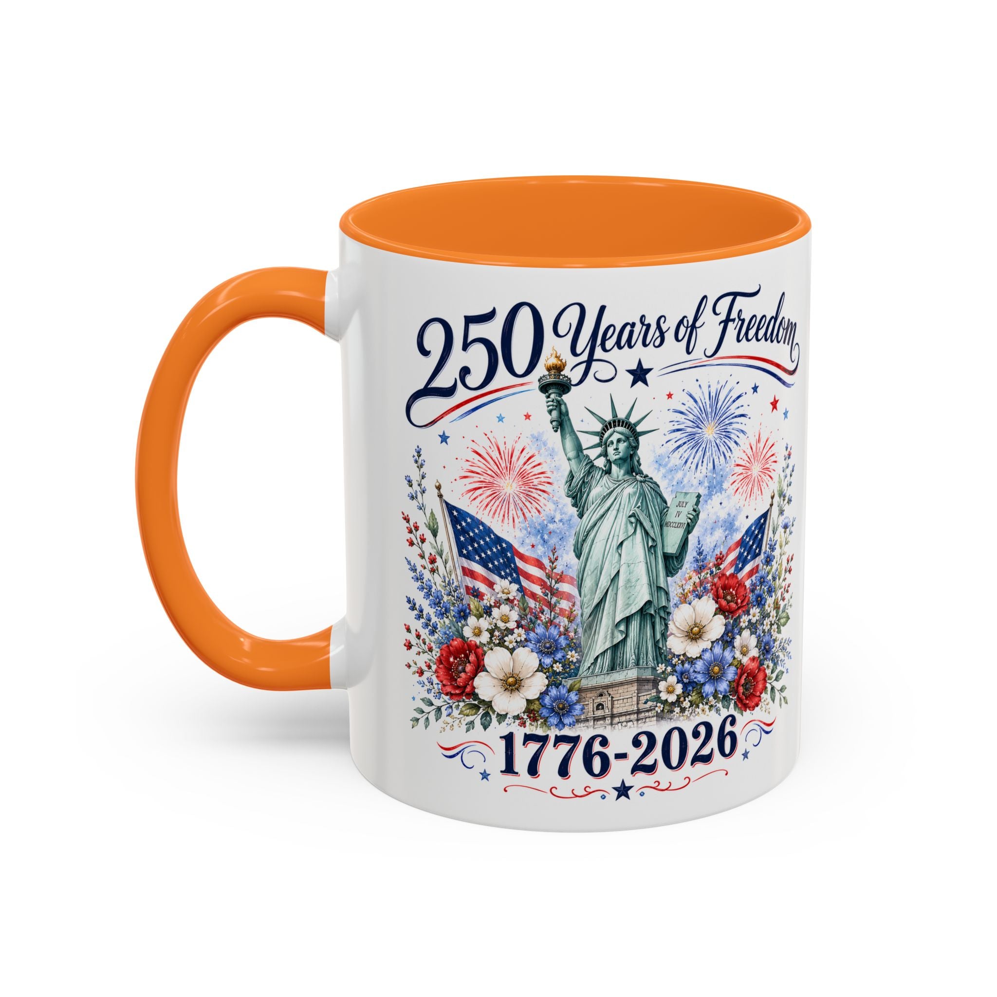 250 Years of Freedom Mug | Statue of Liberty Patriotic Coffee Mug | 1776–2026 America Anniversary Gift