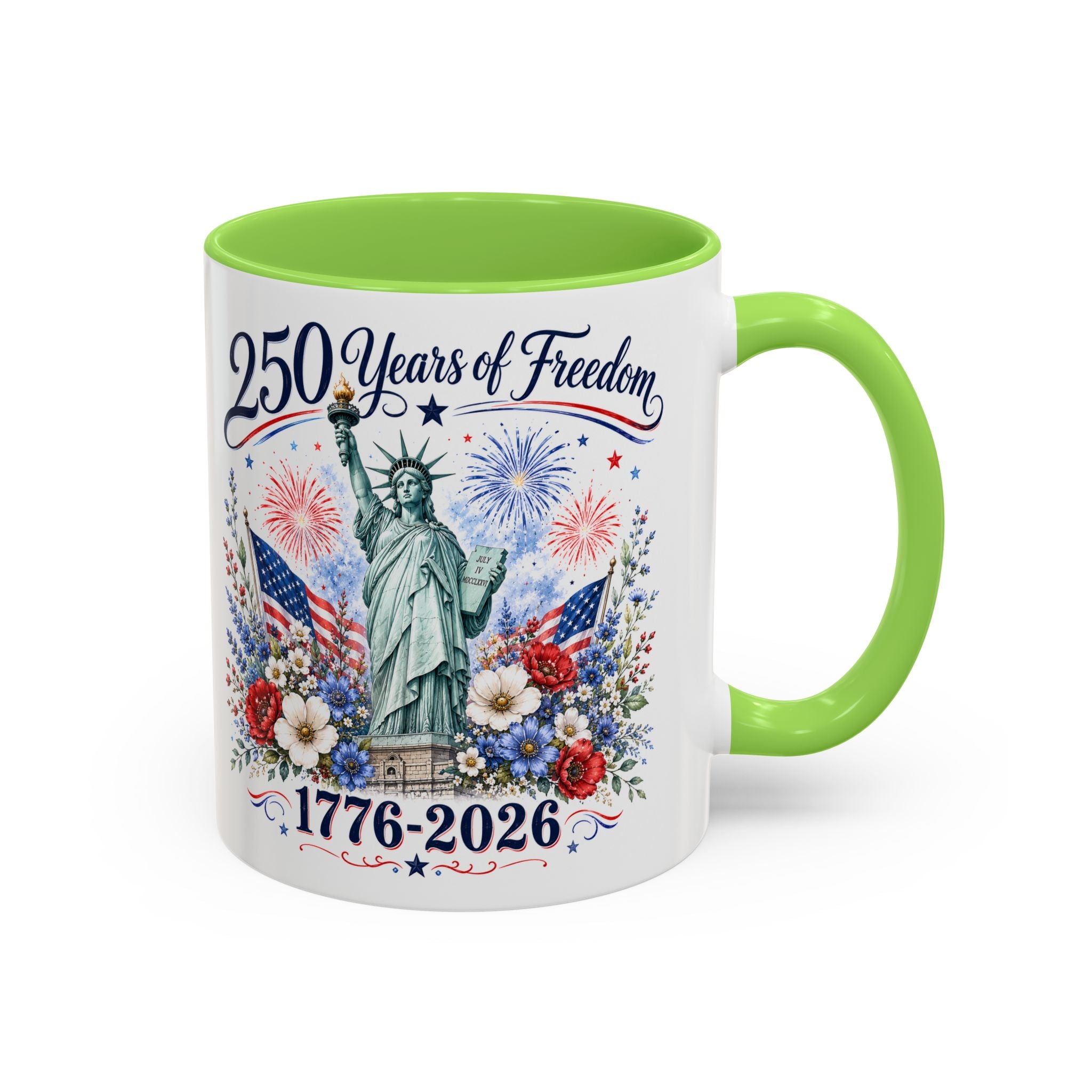 250 Years of Freedom Mug | Statue of Liberty Patriotic Coffee Mug | 1776–2026 America Anniversary Gift