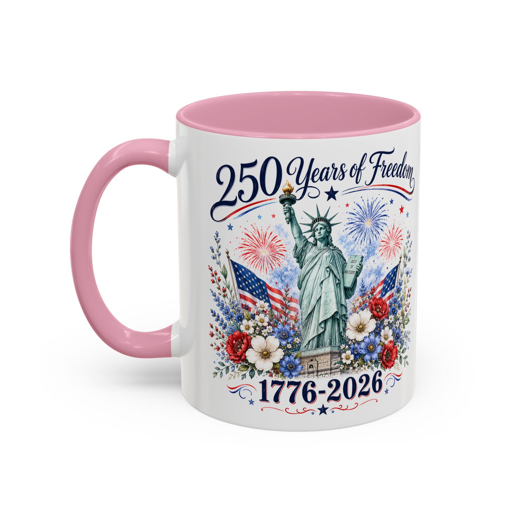 250 Years of Freedom Mug | Statue of Liberty Patriotic Coffee Mug | 1776–2026 America Anniversary Gift