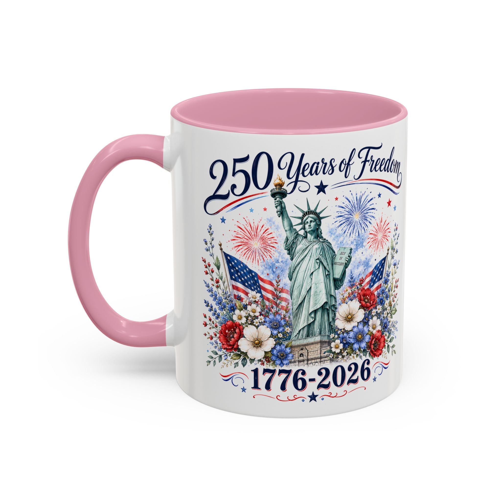 250 Years of Freedom Mug | Statue of Liberty Patriotic Coffee Mug | 1776–2026 America Anniversary Gift