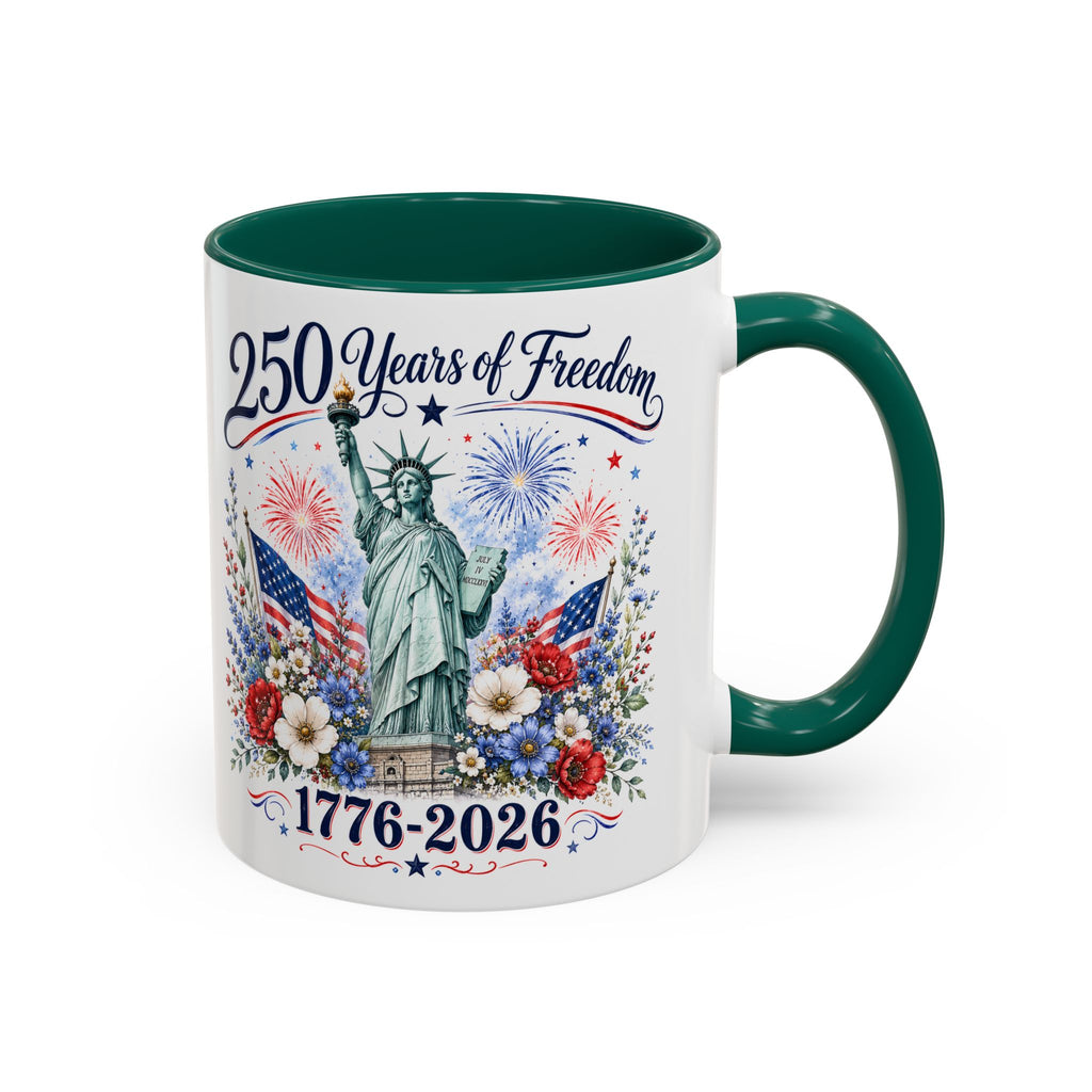 250 Years of Freedom Mug | Statue of Liberty Patriotic Coffee Mug | 1776–2026 America Anniversary Gift
