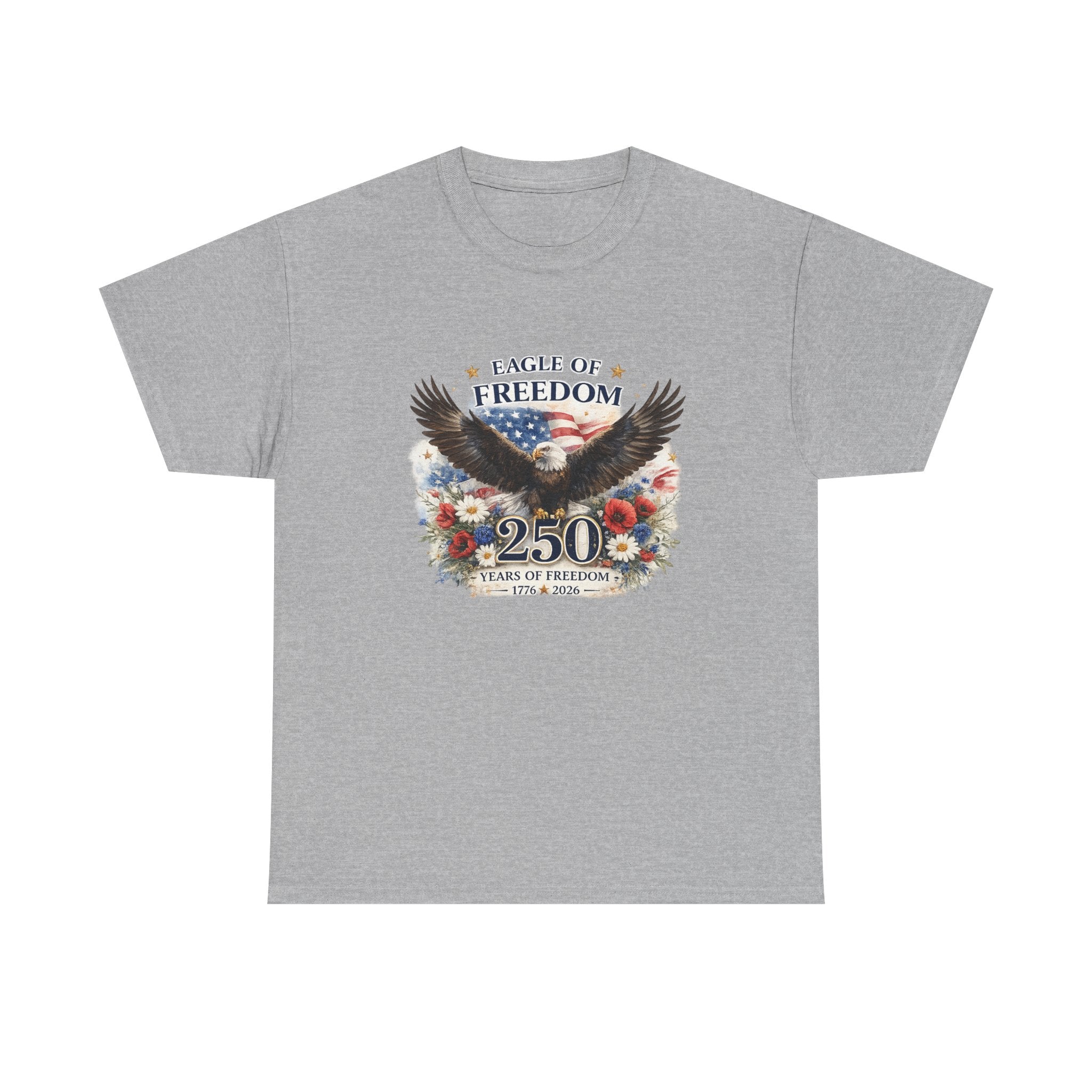 Eagle of Freedom 250 Years T-Shirt — Patriotic Bald Eagle Anniversary Tee