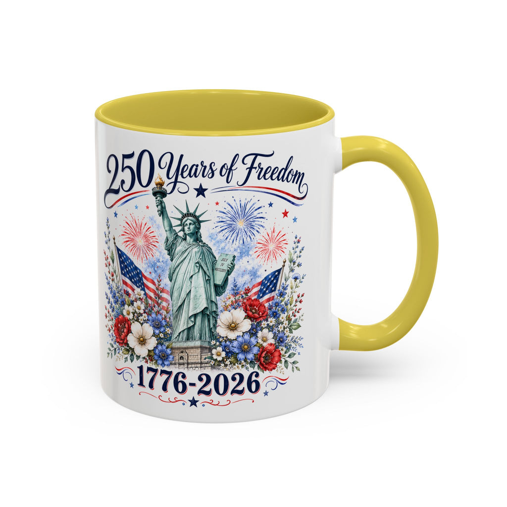 250 Years of Freedom Mug | Statue of Liberty Patriotic Coffee Mug | 1776–2026 America Anniversary Gift