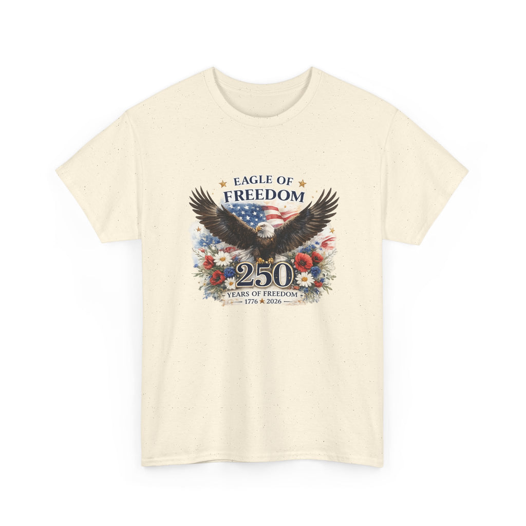 Eagle of Freedom 250 Years T-Shirt — Patriotic Bald Eagle Anniversary Tee