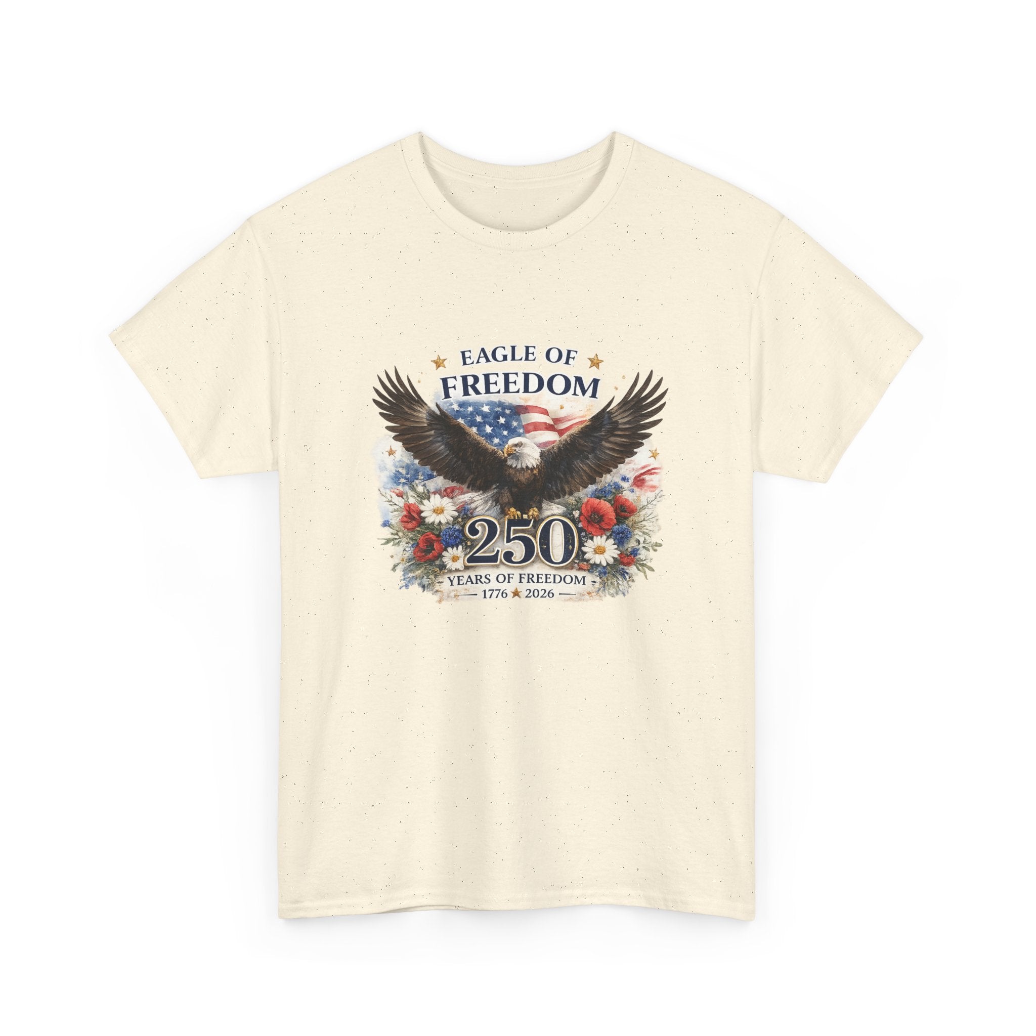 Eagle of Freedom 250 Years T-Shirt — Patriotic Bald Eagle Anniversary Tee
