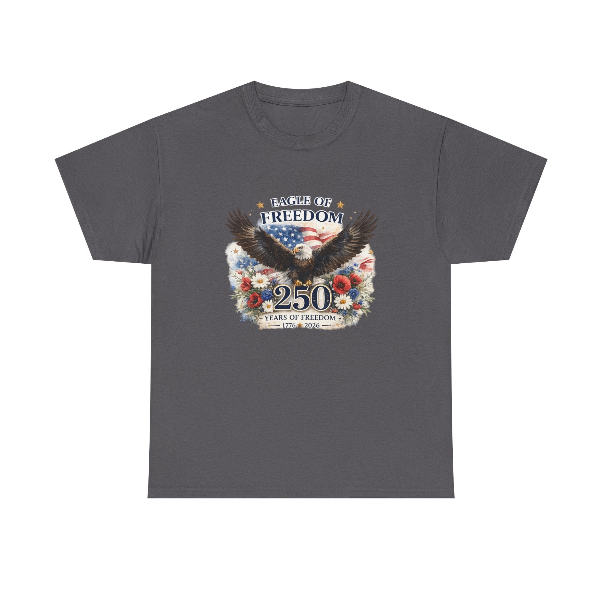 Eagle of Freedom 250 Years T-Shirt — Patriotic Bald Eagle Anniversary Tee