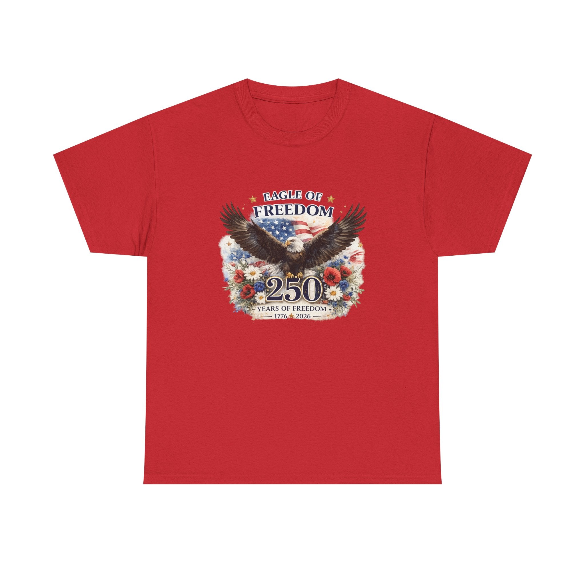 Eagle of Freedom 250 Years T-Shirt — Patriotic Bald Eagle Anniversary Tee