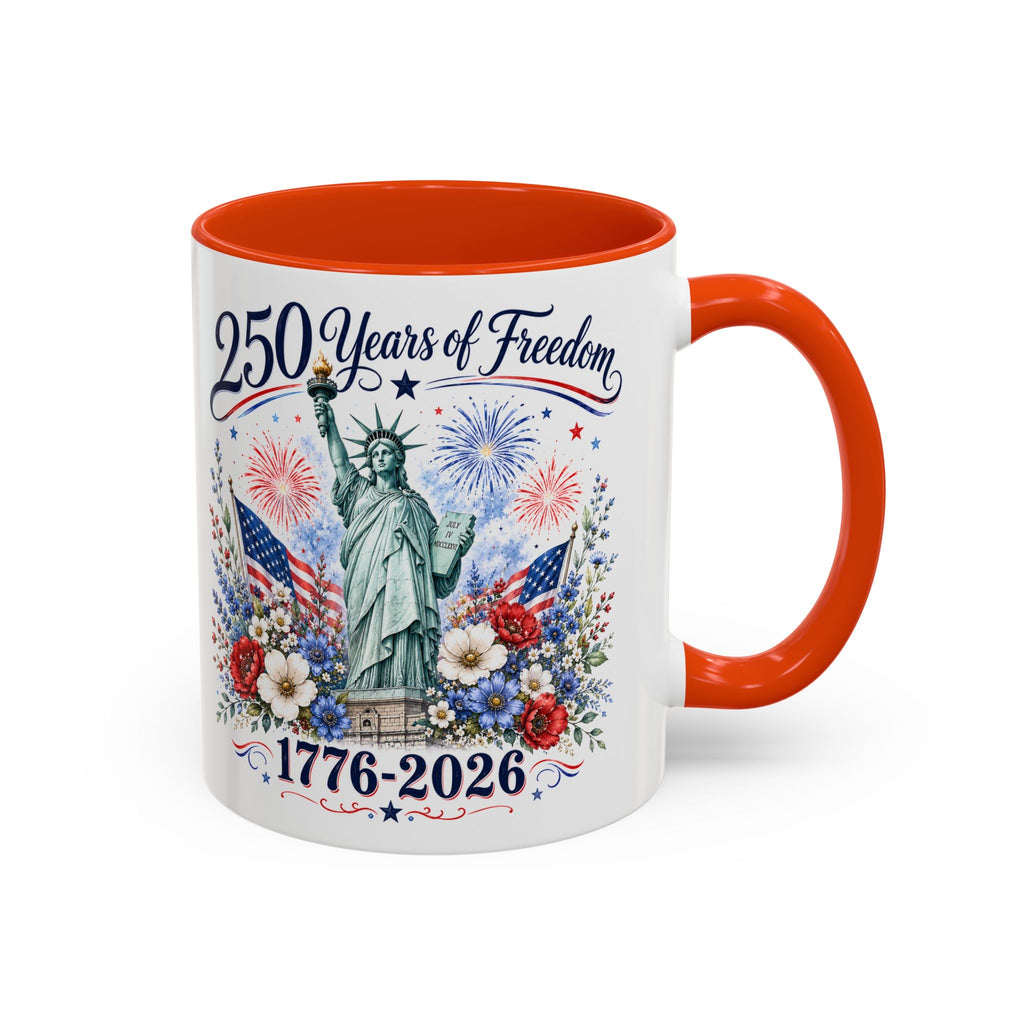 250 Years of Freedom Mug | Statue of Liberty Patriotic Coffee Mug | 1776–2026 America Anniversary Gift