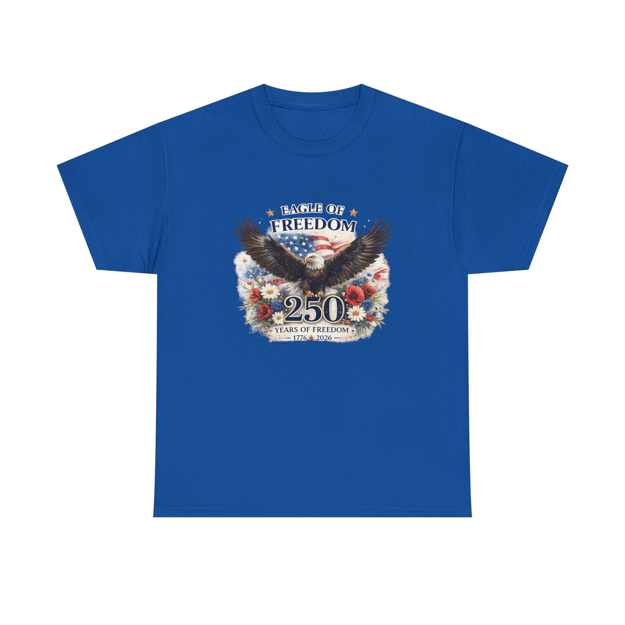 Eagle of Freedom 250 Years T-Shirt — Patriotic Bald Eagle Anniversary Tee