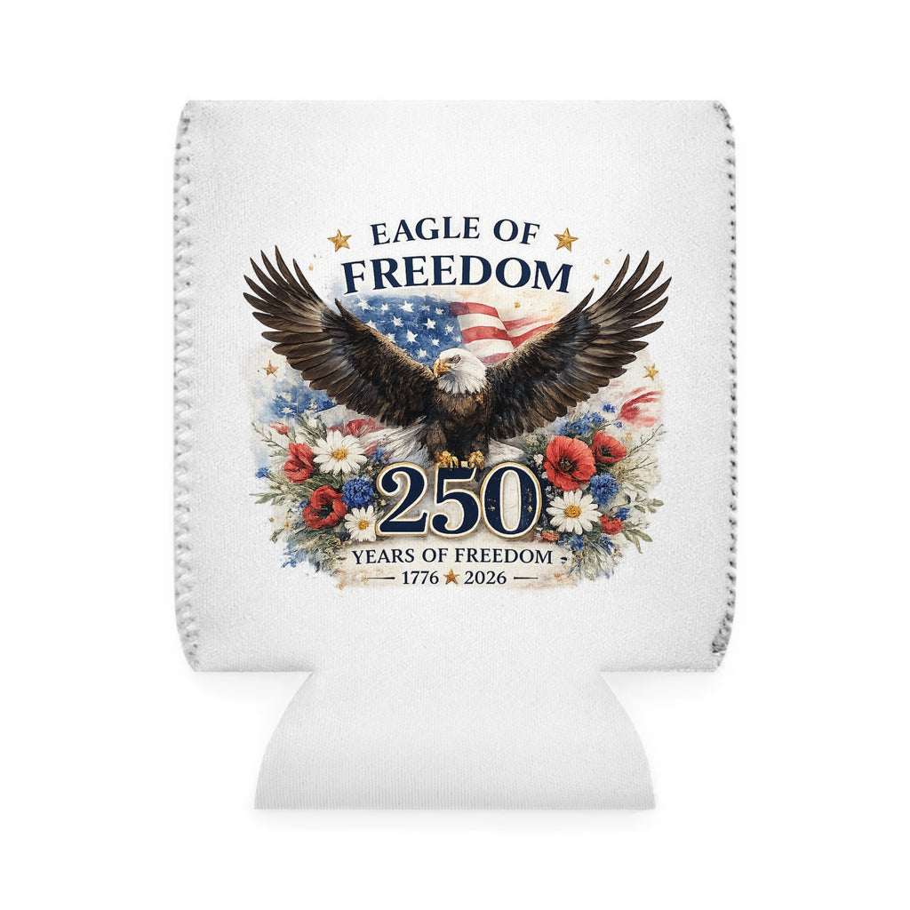 Patriotic Eagle Can Cooler Sleeve – “Eagle of Freedom 250 Years” 1776–2026