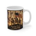 Marching Towards Liberty Mug | America 250 Revolutionary War Coffee Mug | 1776–2026 Patriotic Gift