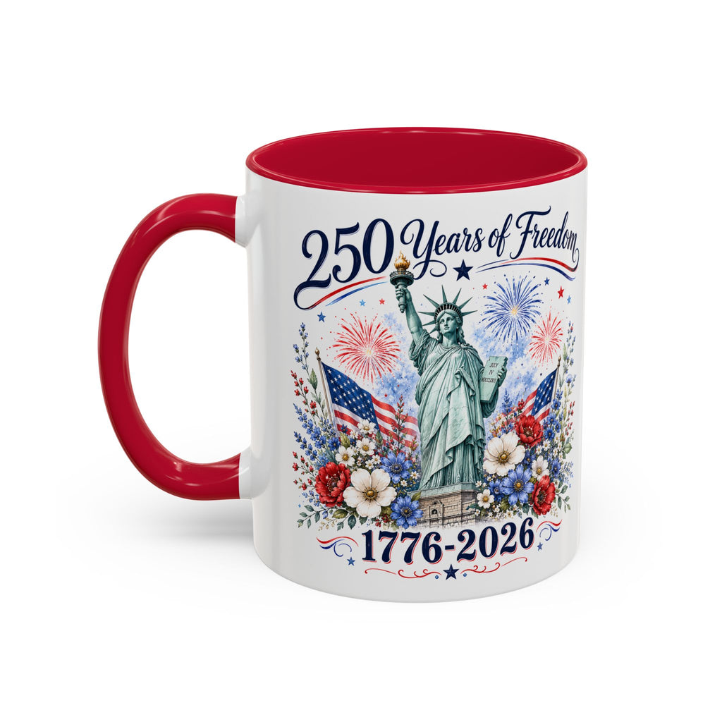 250 Years of Freedom Mug | Statue of Liberty Patriotic Coffee Mug | 1776–2026 America Anniversary Gift