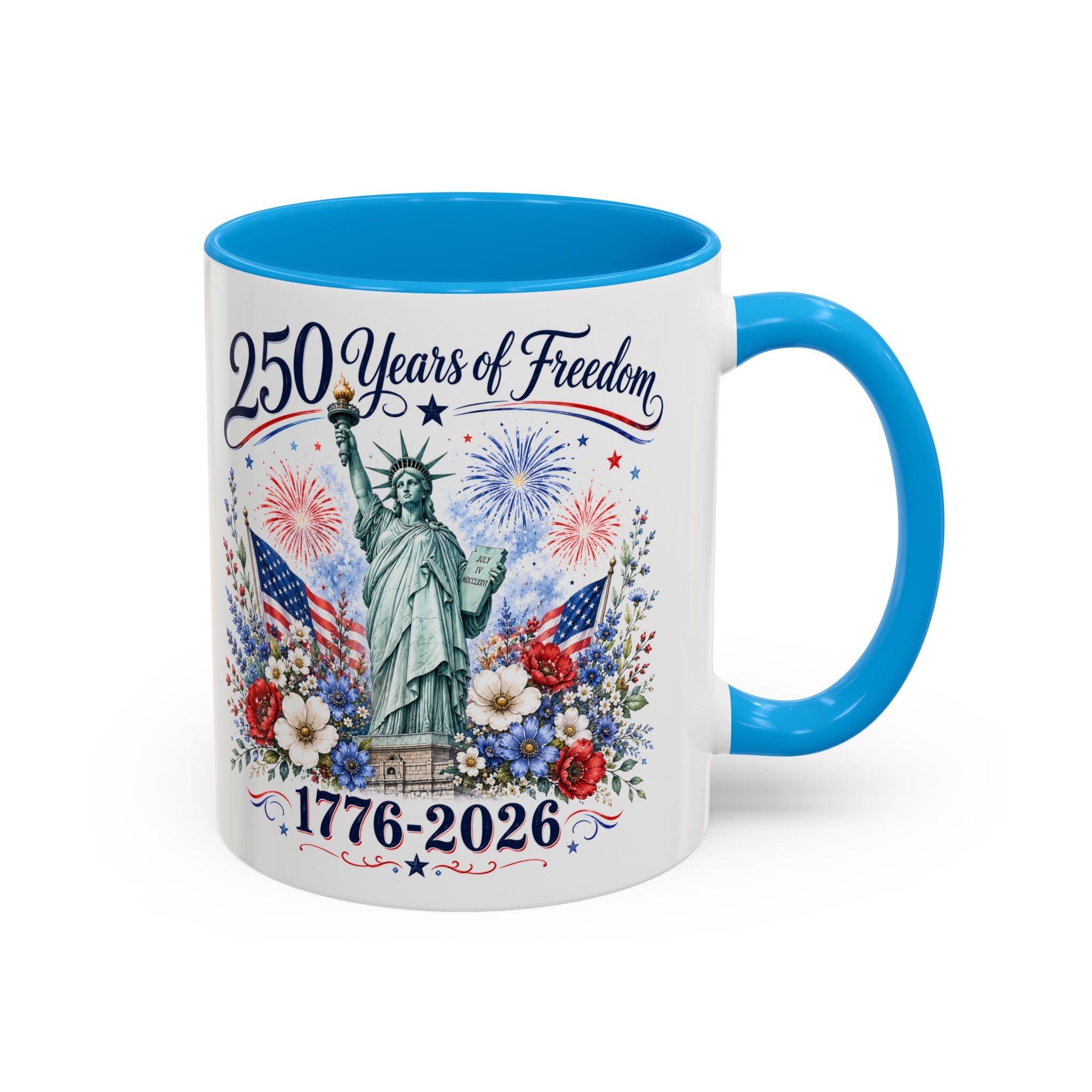 250 Years of Freedom Mug | Statue of Liberty Patriotic Coffee Mug | 1776–2026 America Anniversary Gift