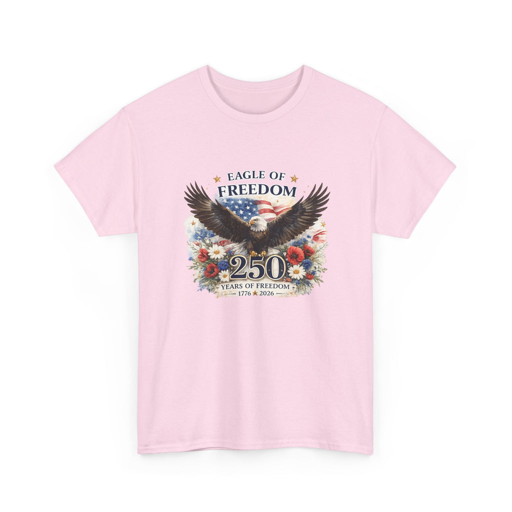 Eagle of Freedom 250 Years T-Shirt — Patriotic Bald Eagle Anniversary Tee
