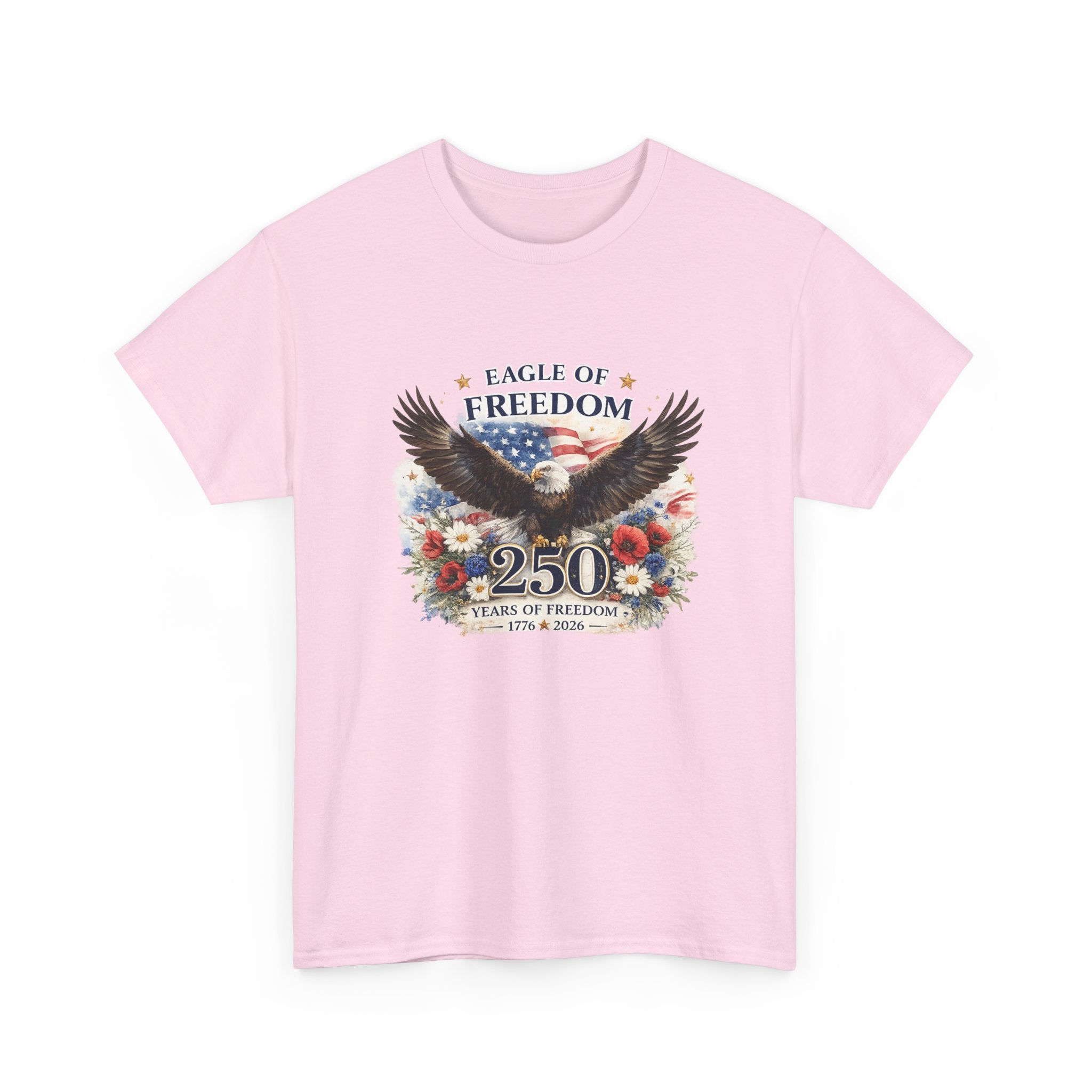 Eagle of Freedom 250 Years T-Shirt — Patriotic Bald Eagle Anniversary Tee