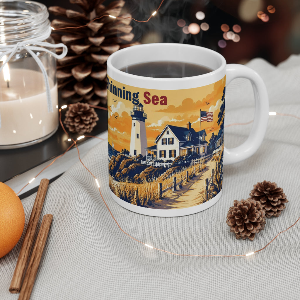 Coastal Sunrise Mug — "From Sea to Shining Sea" Scenic 11oz Coffee Cup