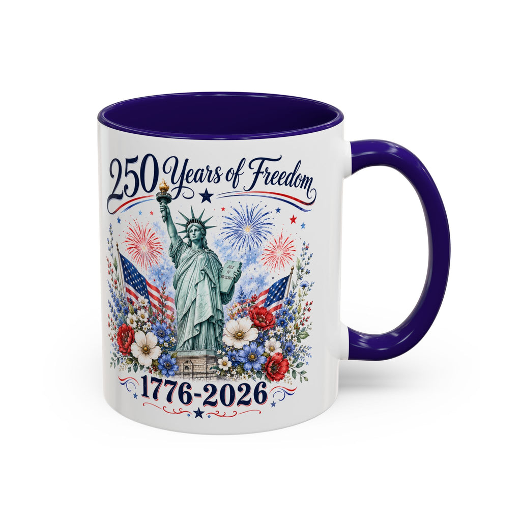 250 Years of Freedom Mug | Statue of Liberty Patriotic Coffee Mug | 1776–2026 America Anniversary Gift
