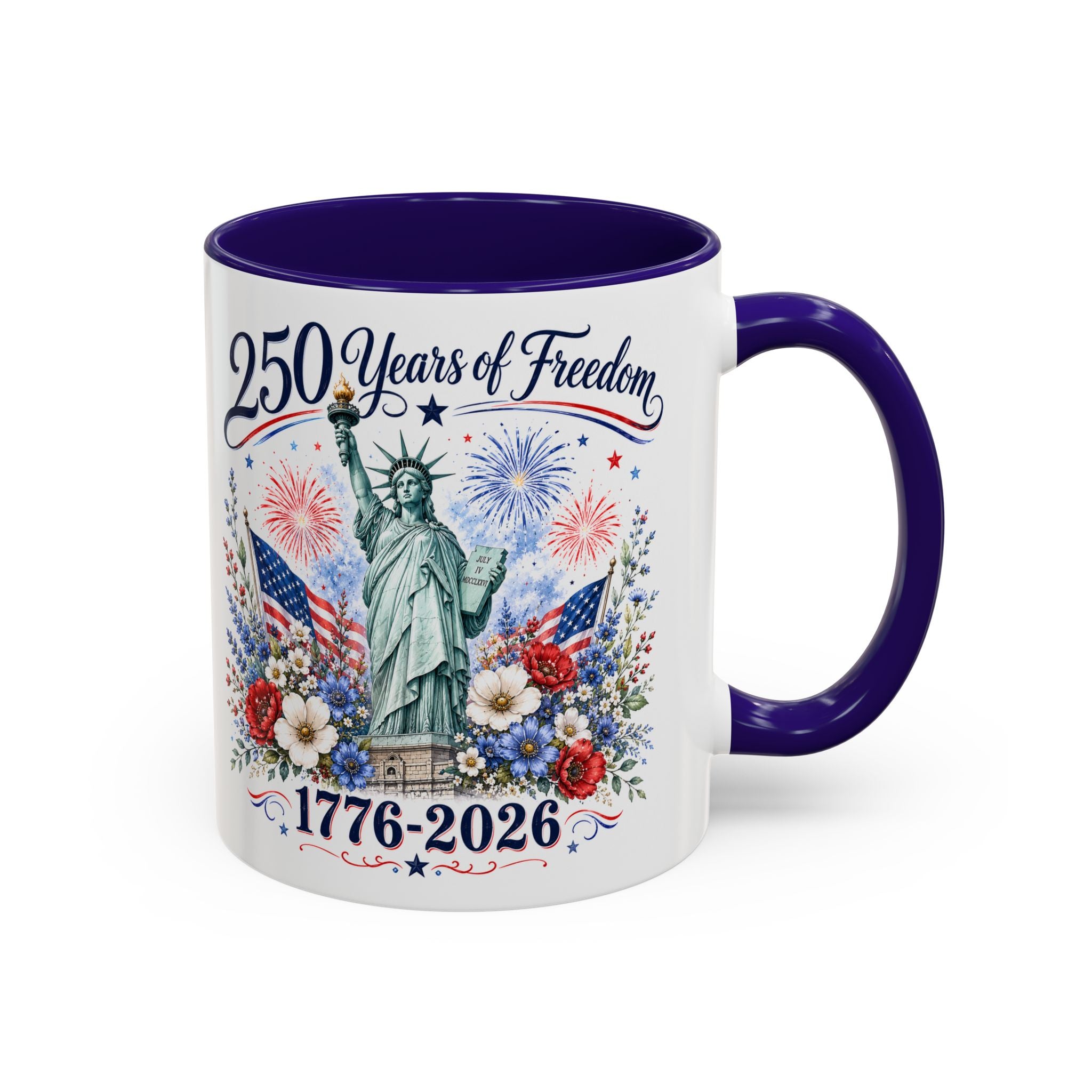 250 Years of Freedom Mug | Statue of Liberty Patriotic Coffee Mug | 1776–2026 America Anniversary Gift