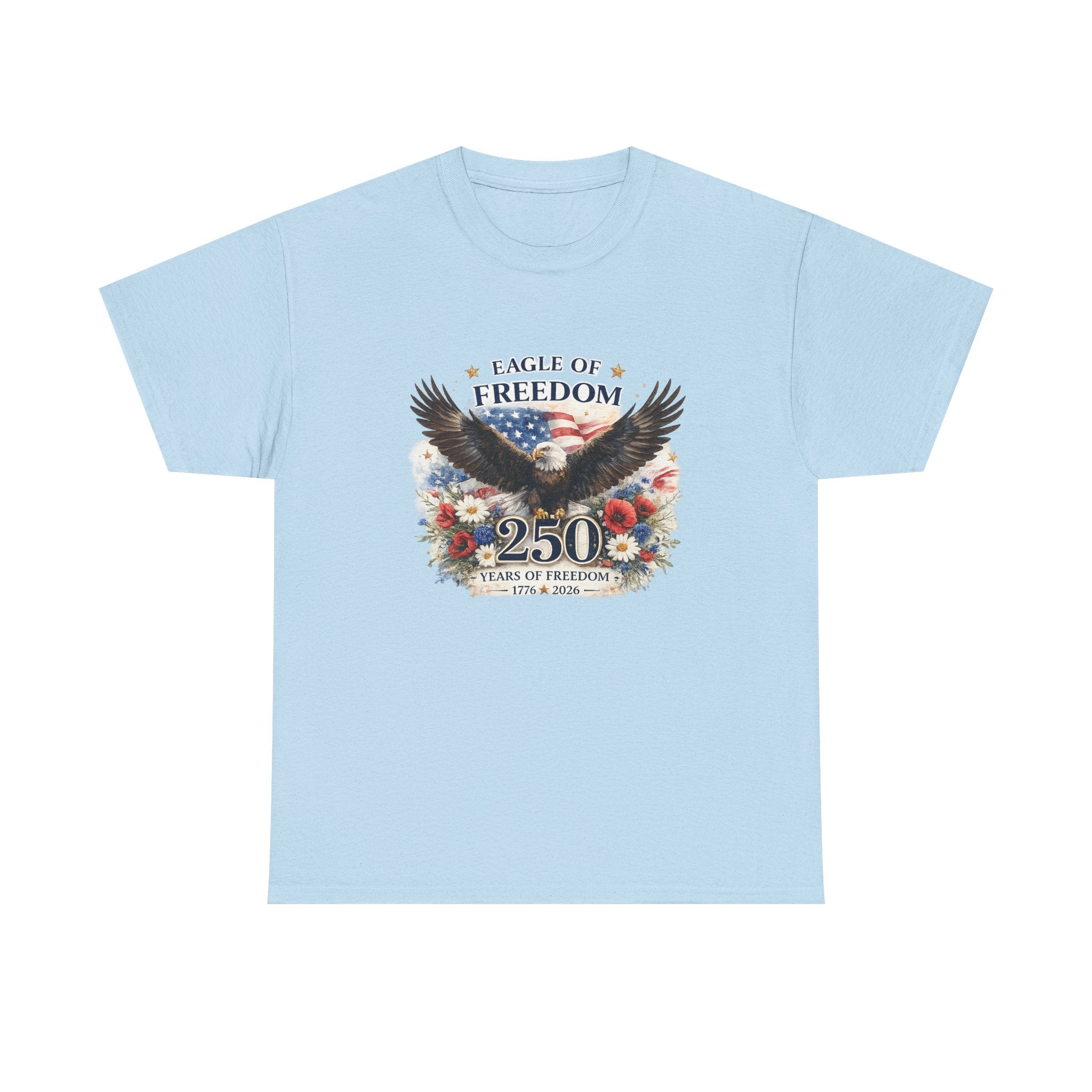 Eagle of Freedom 250 Years T-Shirt — Patriotic Bald Eagle Anniversary Tee