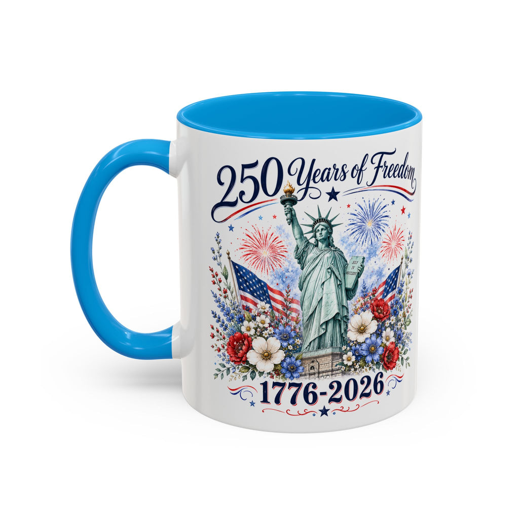 250 Years of Freedom Mug | Statue of Liberty Patriotic Coffee Mug | 1776–2026 America Anniversary Gift