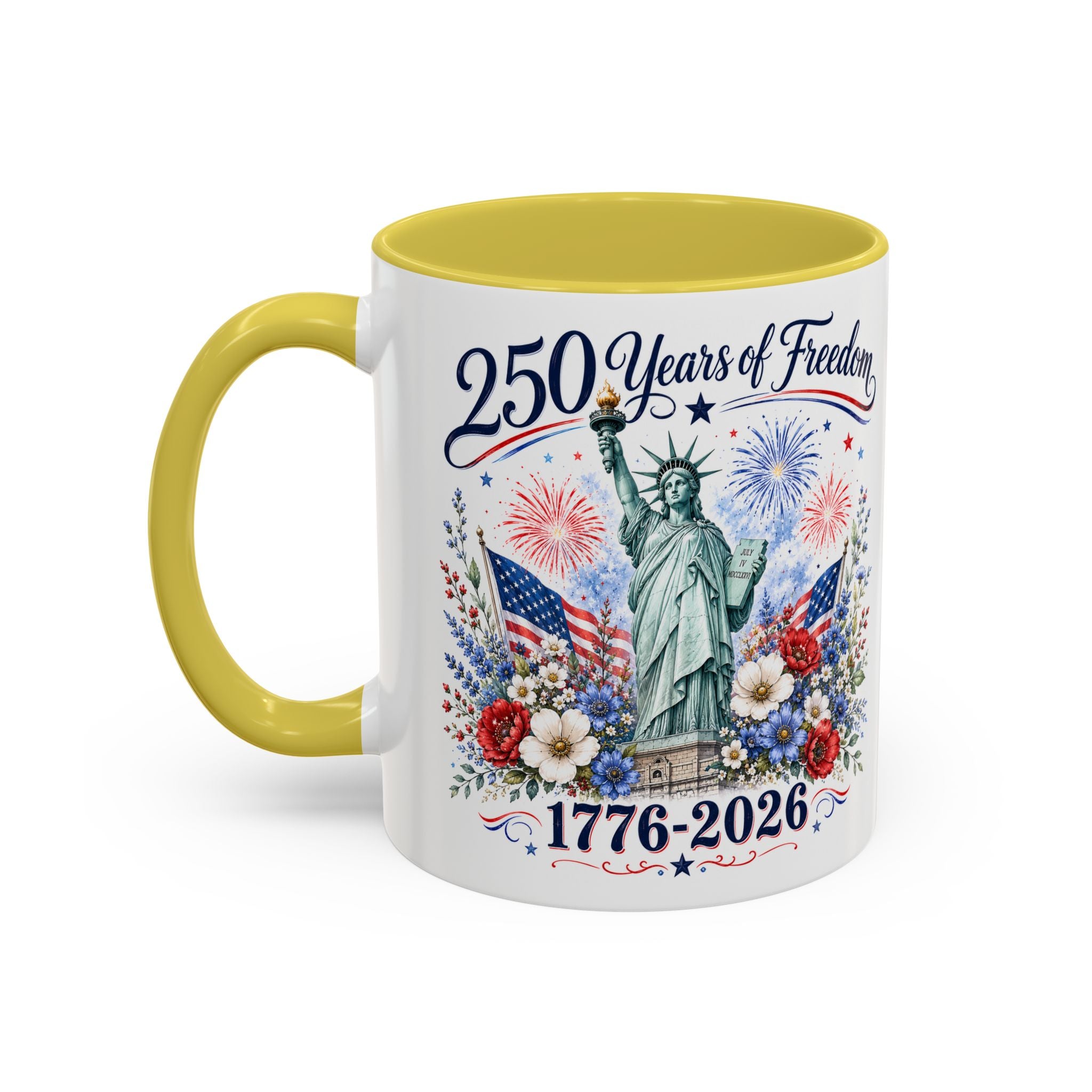 250 Years of Freedom Mug | Statue of Liberty Patriotic Coffee Mug | 1776–2026 America Anniversary Gift