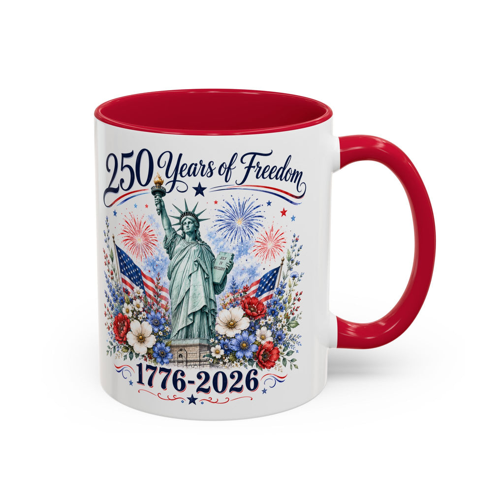 250 Years of Freedom Mug | Statue of Liberty Patriotic Coffee Mug | 1776–2026 America Anniversary Gift
