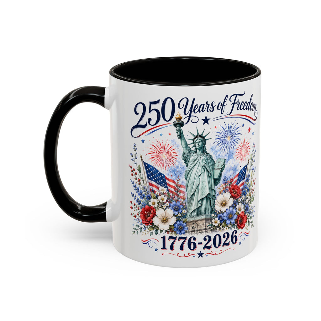 250 Years of Freedom Mug | Statue of Liberty Patriotic Coffee Mug | 1776–2026 America Anniversary Gift