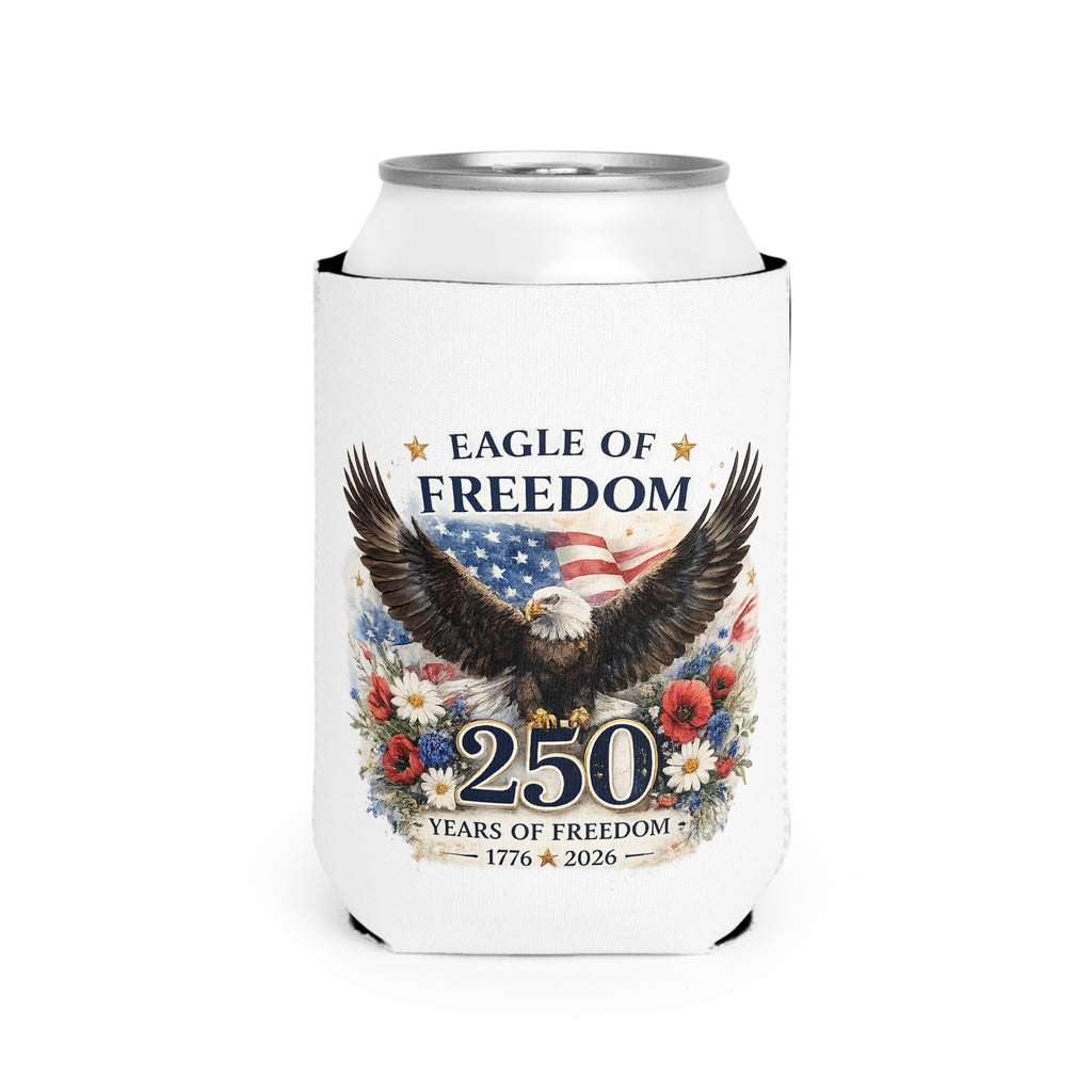 Patriotic Eagle Can Cooler Sleeve – “Eagle of Freedom 250 Years” 1776–2026