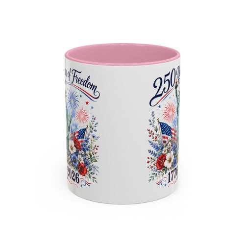 250 Years of Freedom Mug | Statue of Liberty Patriotic Coffee Mug | 1776–2026 America Anniversary Gift