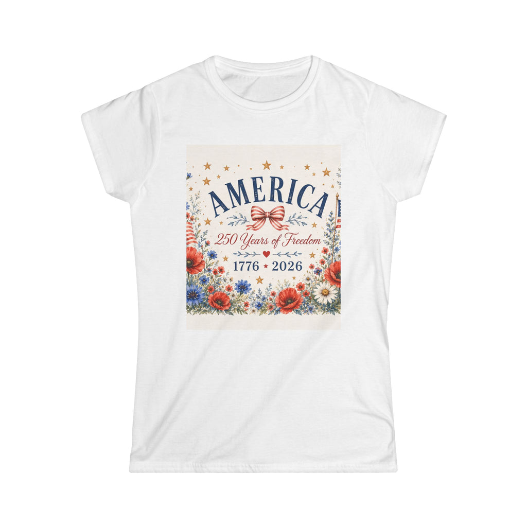 America 250th Anniversary Tee — 1776-2026 Patriotic Floral Women’s T-Shirt
