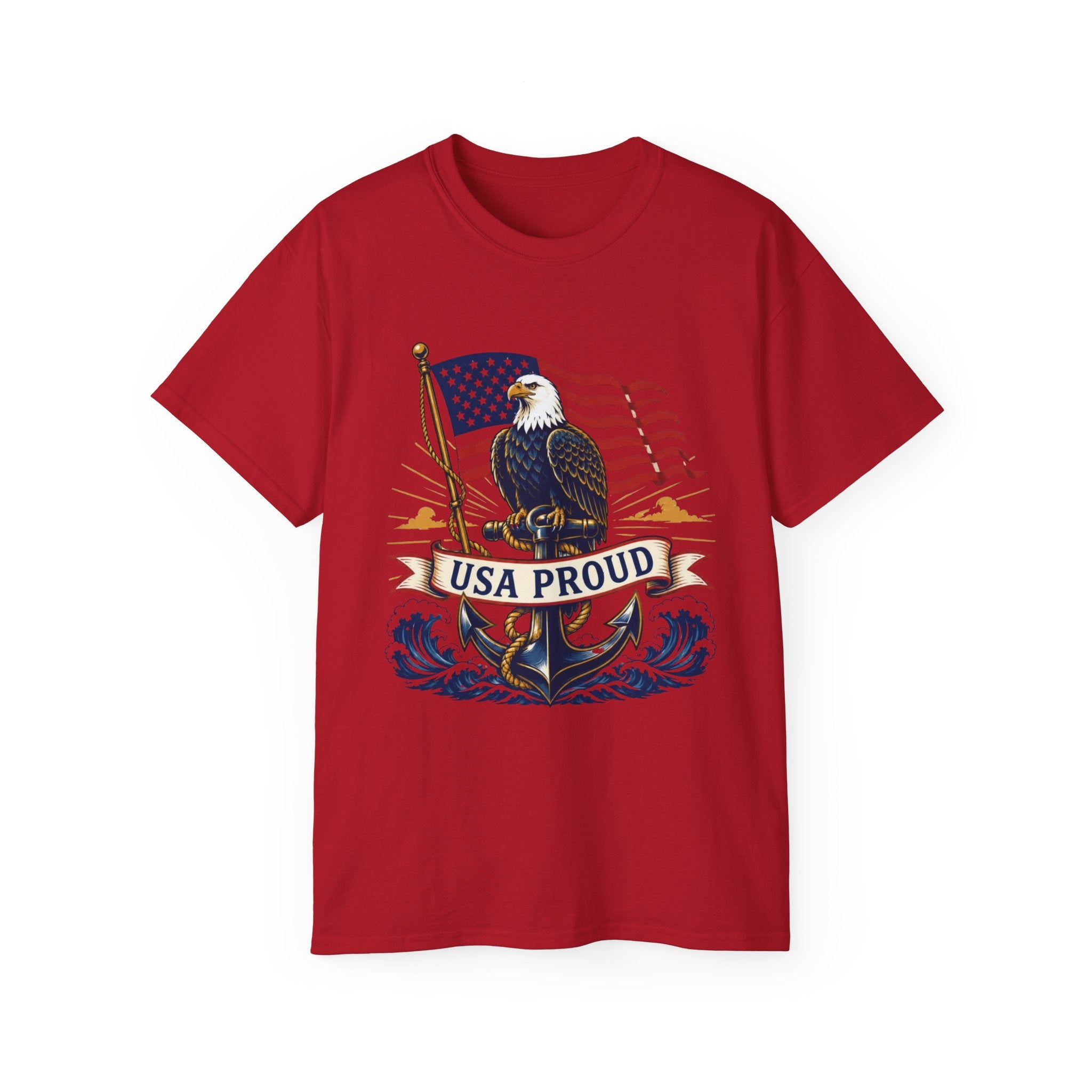 USA Proud Eagle T-Shirt — Patriotic American Flag Tee