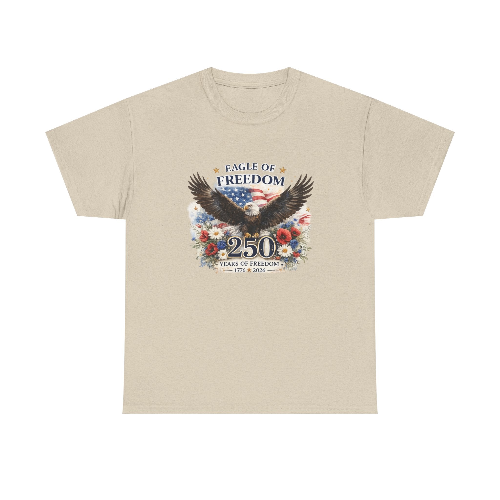 Eagle of Freedom 250 Years T-Shirt — Patriotic Bald Eagle Anniversary Tee