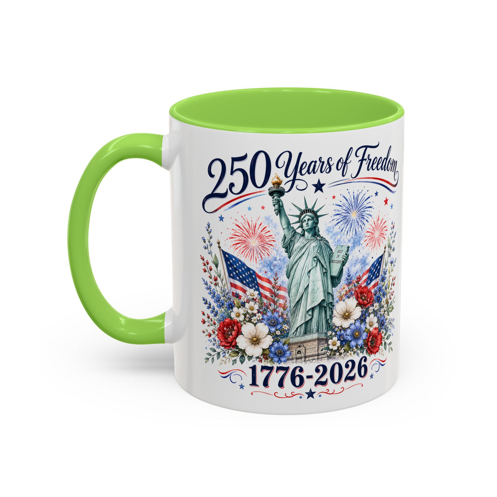 250 Years of Freedom Mug | Statue of Liberty Patriotic Coffee Mug | 1776–2026 America Anniversary Gift