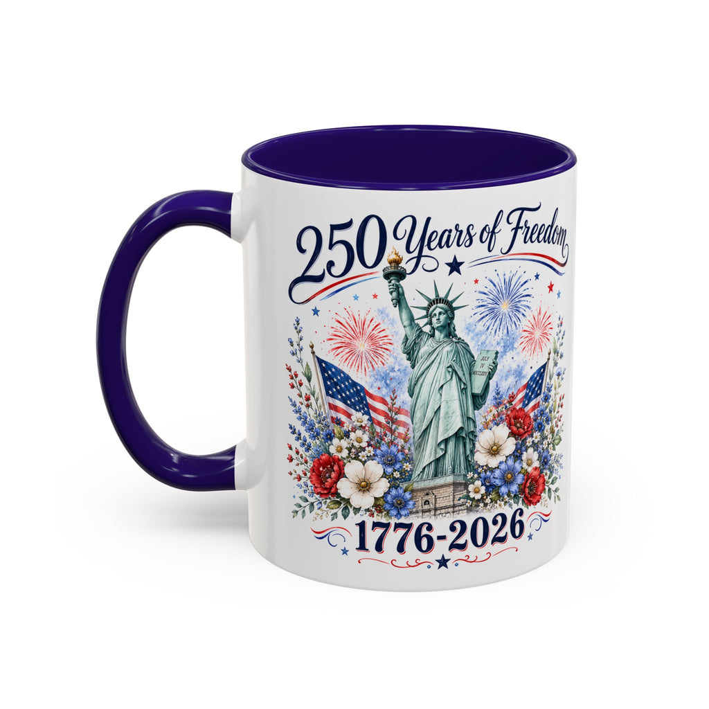 250 Years of Freedom Mug | Statue of Liberty Patriotic Coffee Mug | 1776–2026 America Anniversary Gift