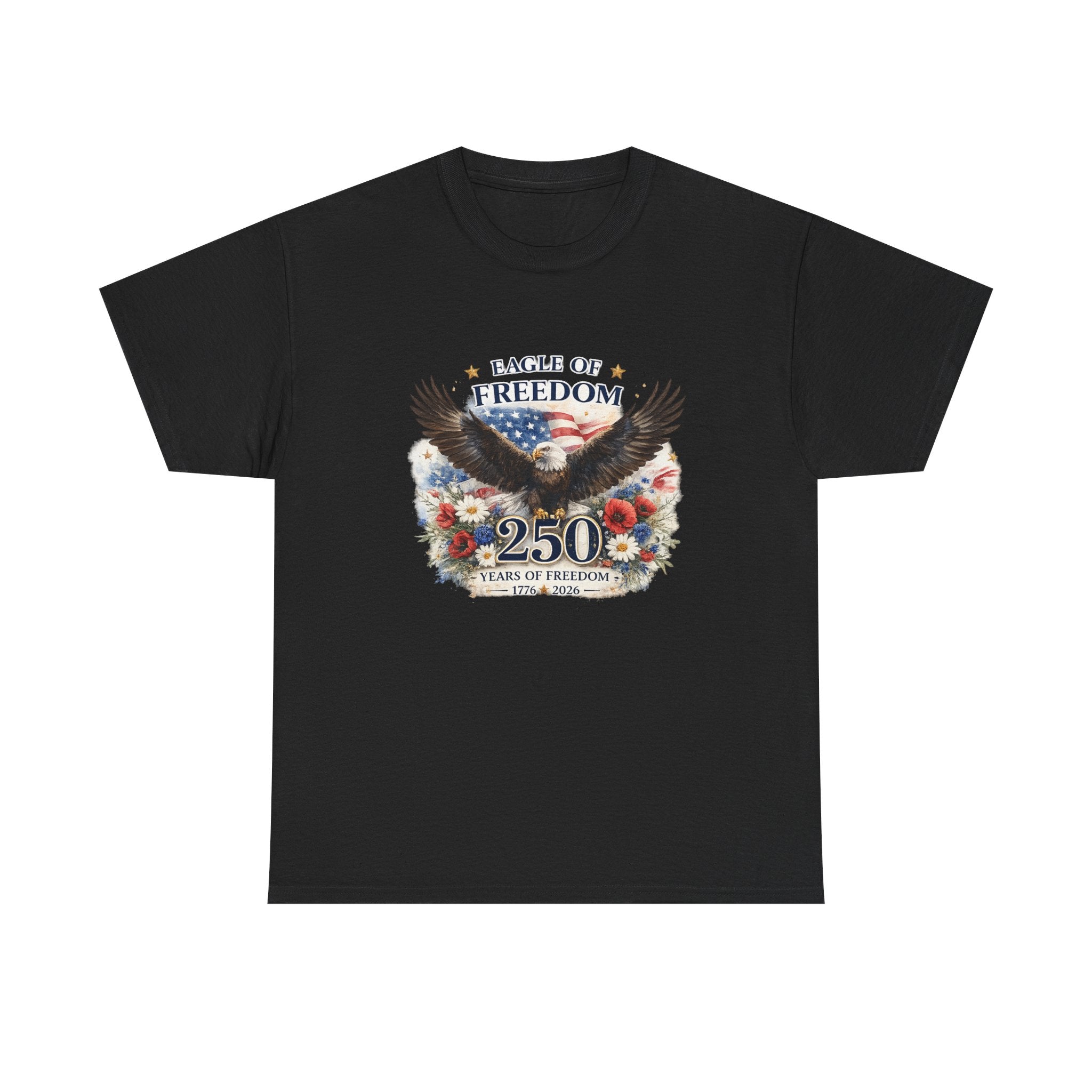 Eagle of Freedom 250 Years T-Shirt — Patriotic Bald Eagle Anniversary Tee