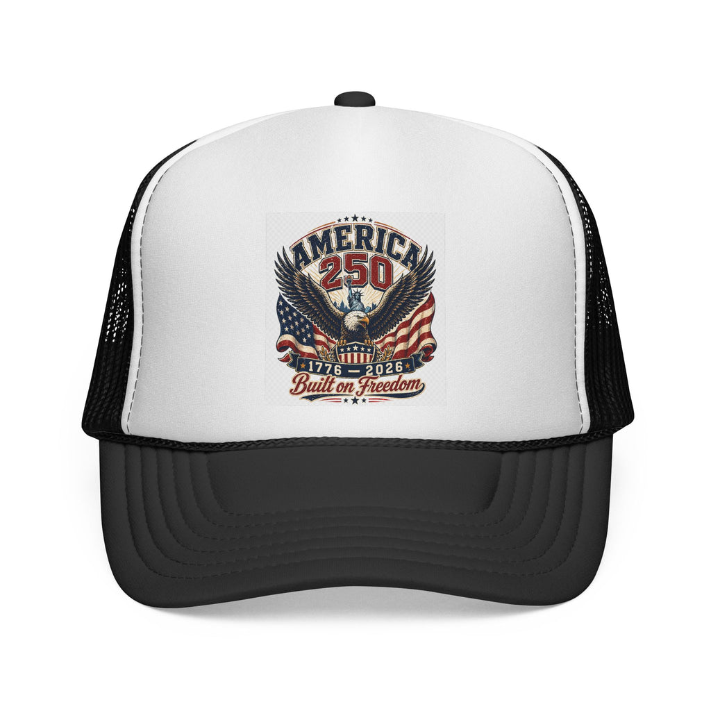 American 250 Built on Freedom Trucker Hat-----Patriotic Eagle 1776-2026