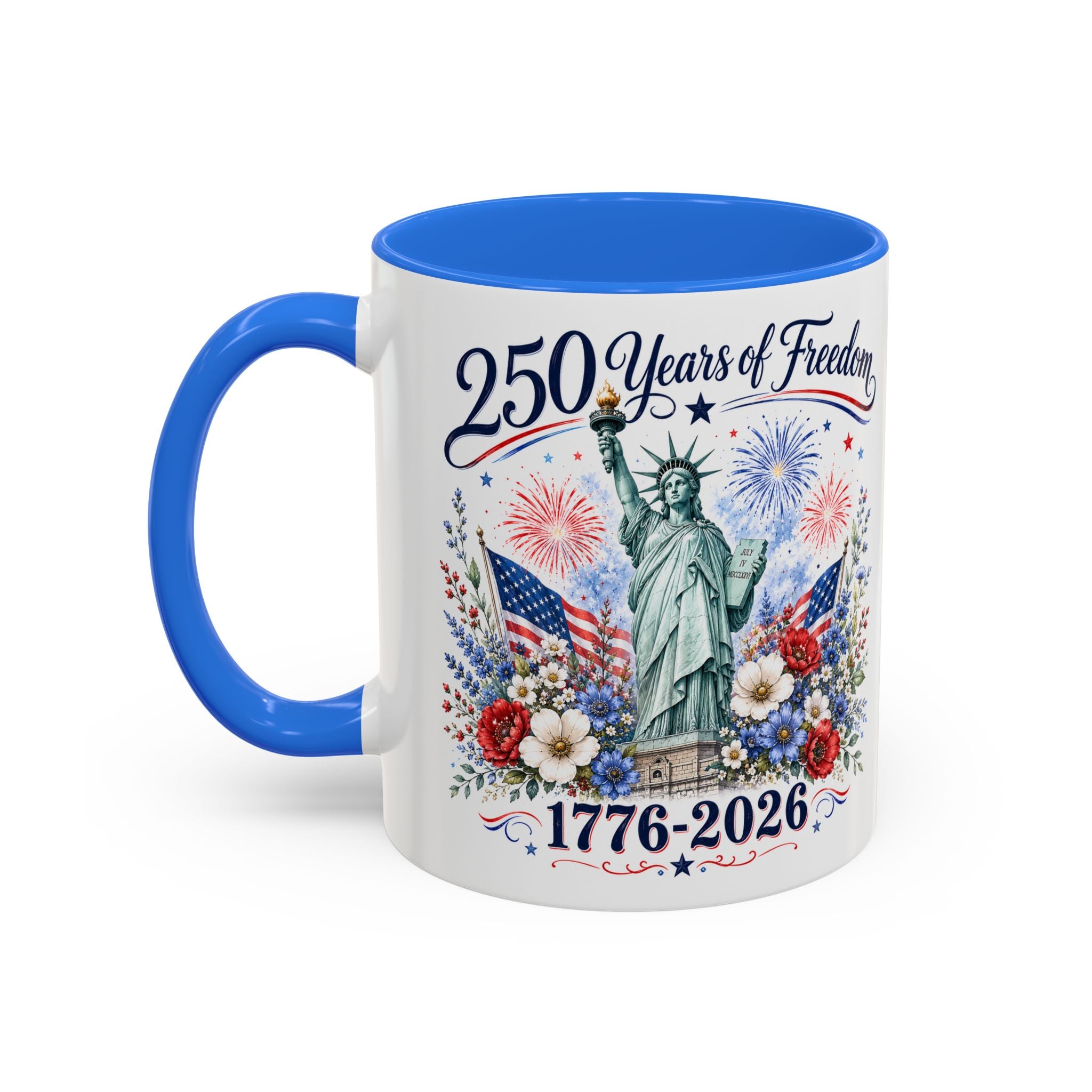 250 Years of Freedom Mug | Statue of Liberty Patriotic Coffee Mug | 1776–2026 America Anniversary Gift