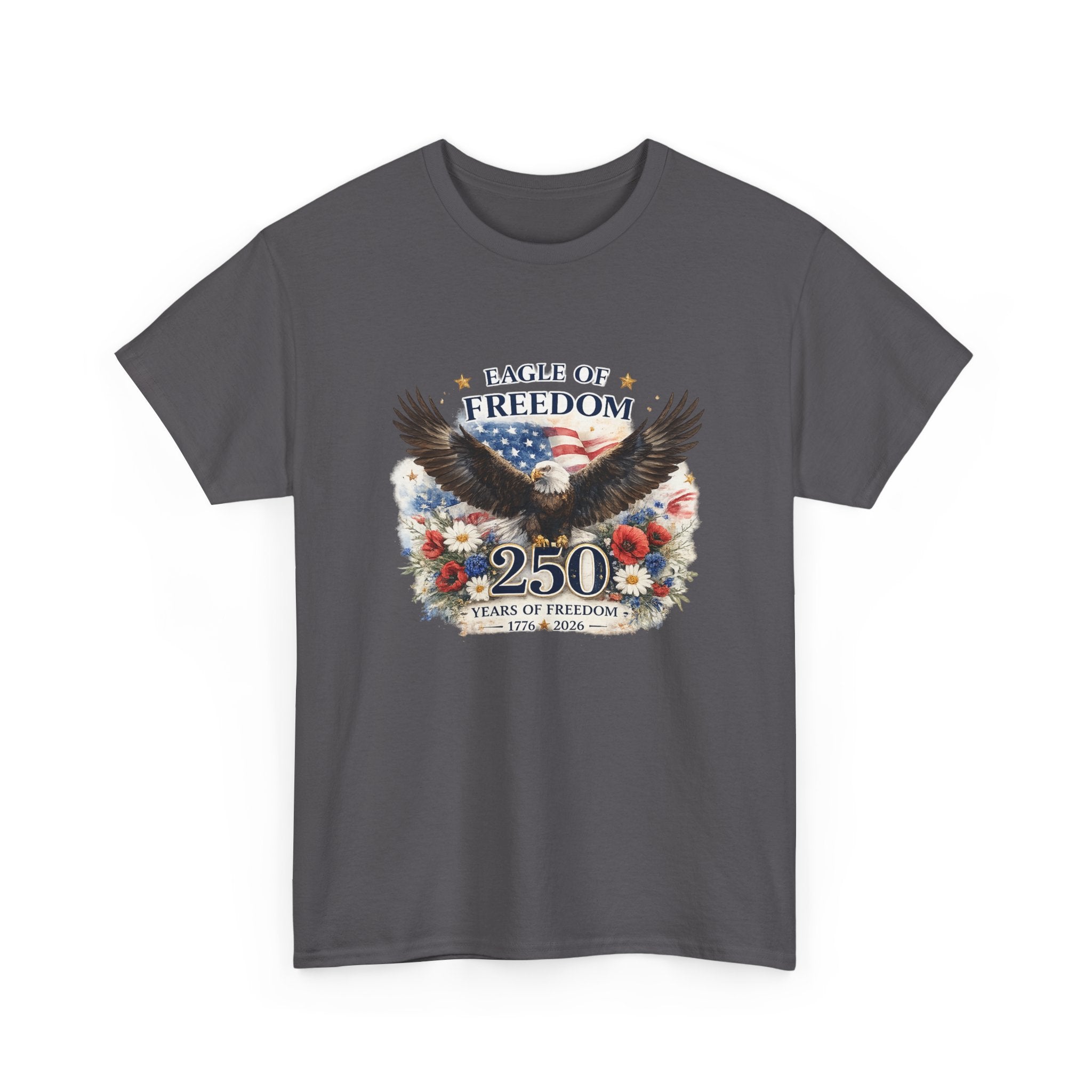 Eagle of Freedom 250 Years T-Shirt — Patriotic Bald Eagle Anniversary Tee