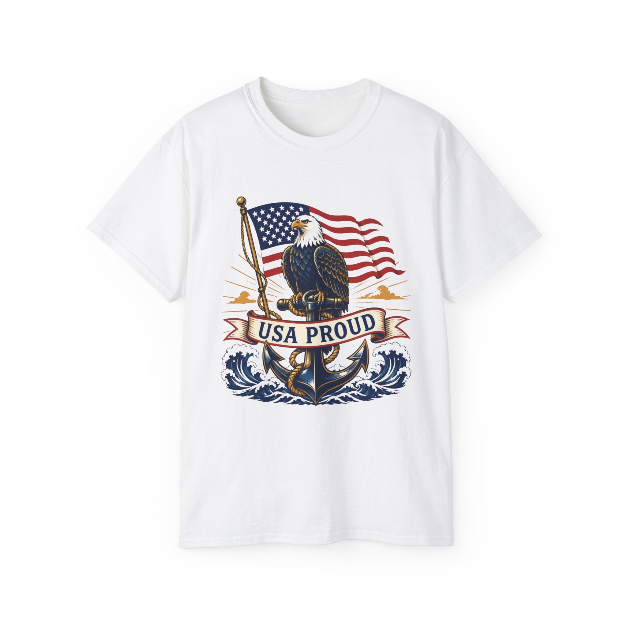 USA Proud Eagle T-Shirt — Patriotic American Flag Tee