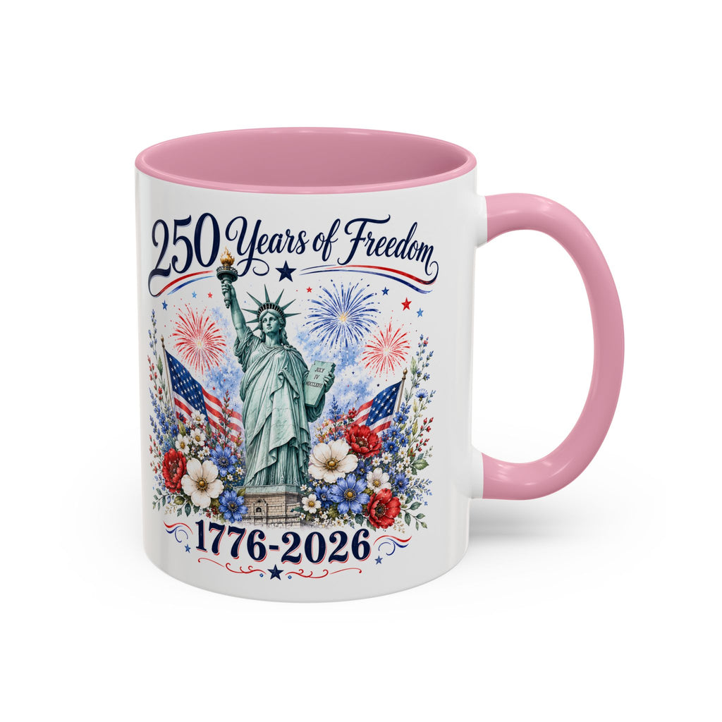 250 Years of Freedom Mug | Statue of Liberty Patriotic Coffee Mug | 1776–2026 America Anniversary Gift