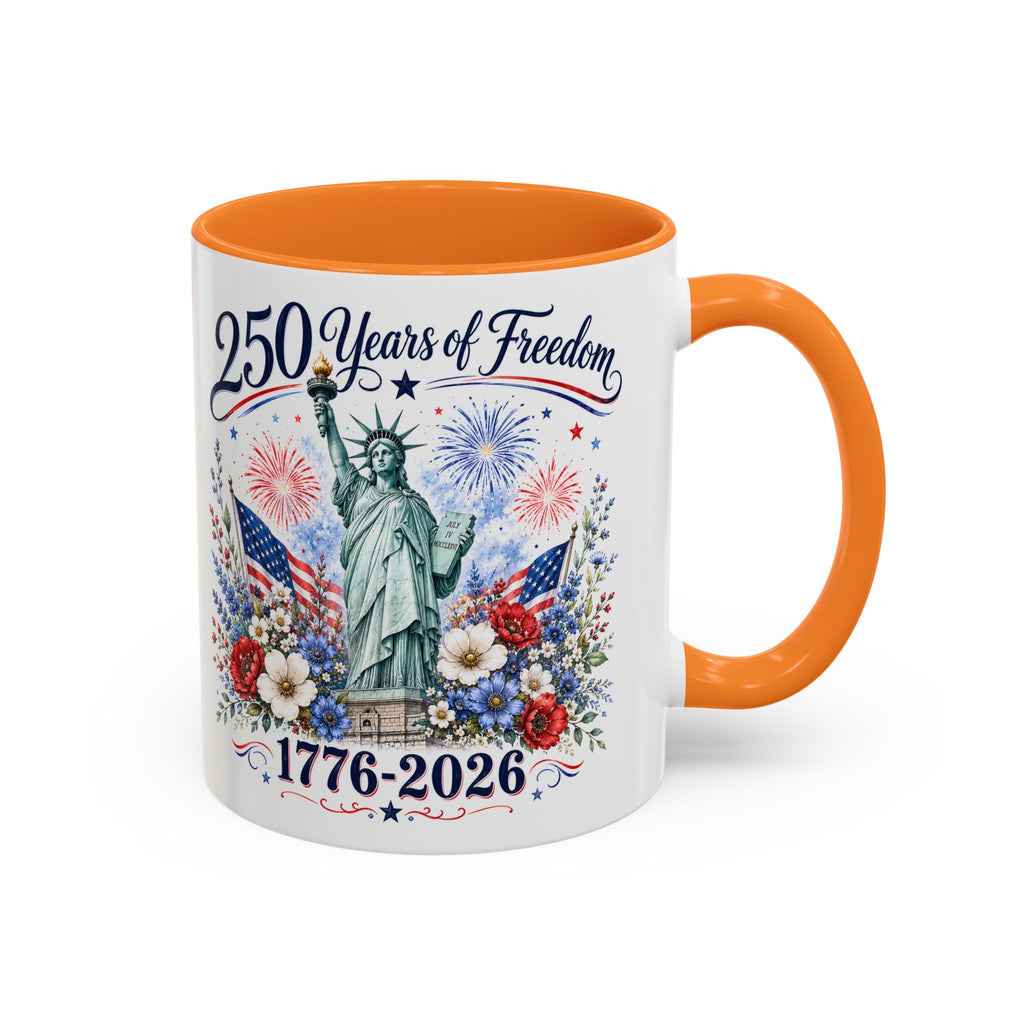 250 Years of Freedom Mug | Statue of Liberty Patriotic Coffee Mug | 1776–2026 America Anniversary Gift