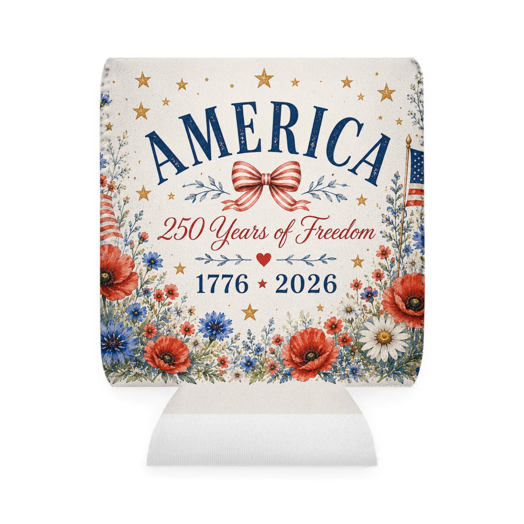 America 250 Can Cooler Sleeve — 1776–2026 Patriotic 250 Years of Freedom