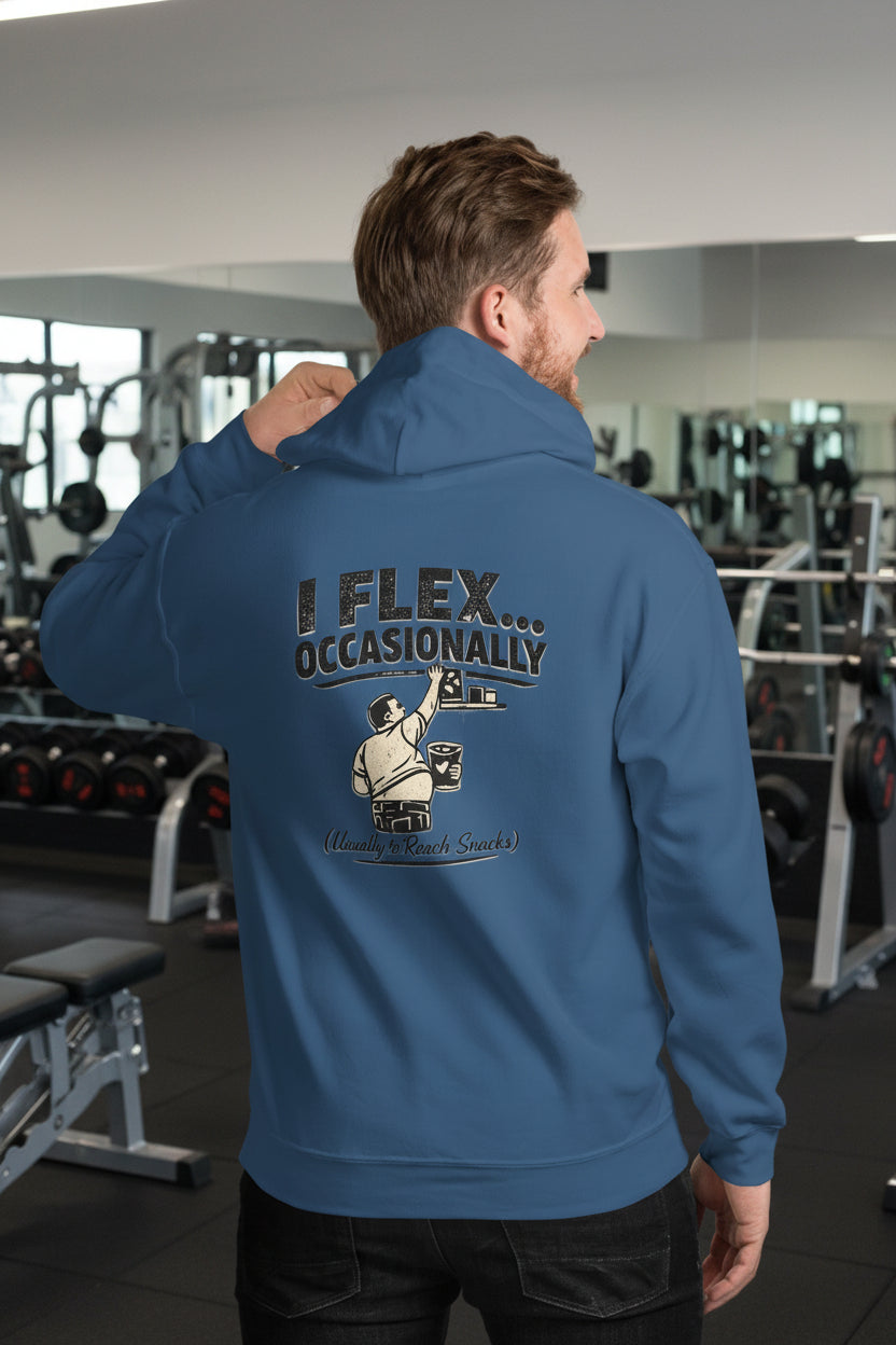 I Flex Occasionally Unisex Hoodie | Va's Creative Haven