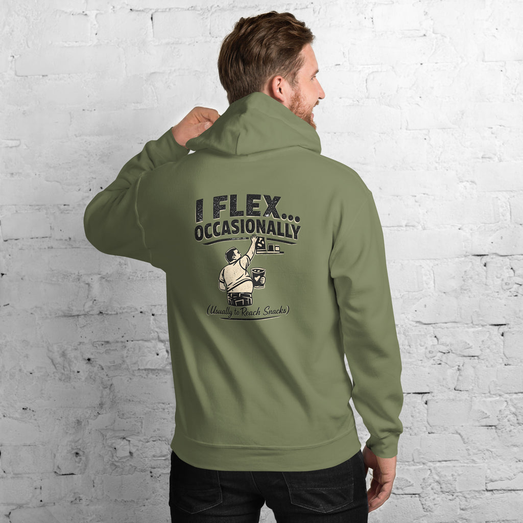 I Flex Occasionally Unisex Hoodie | Va's Creative Haven