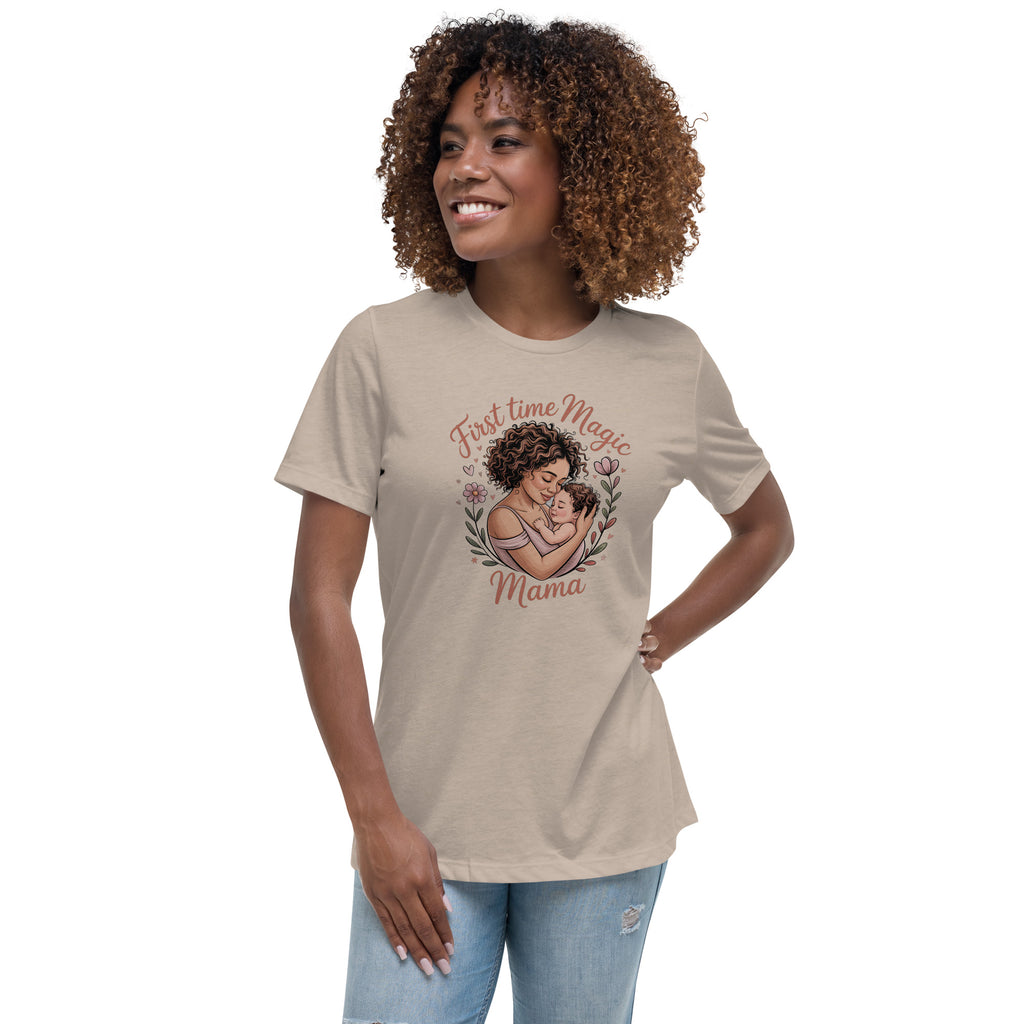 First Time Mama relaxed woman's t-shirt | Va's Creative Haven