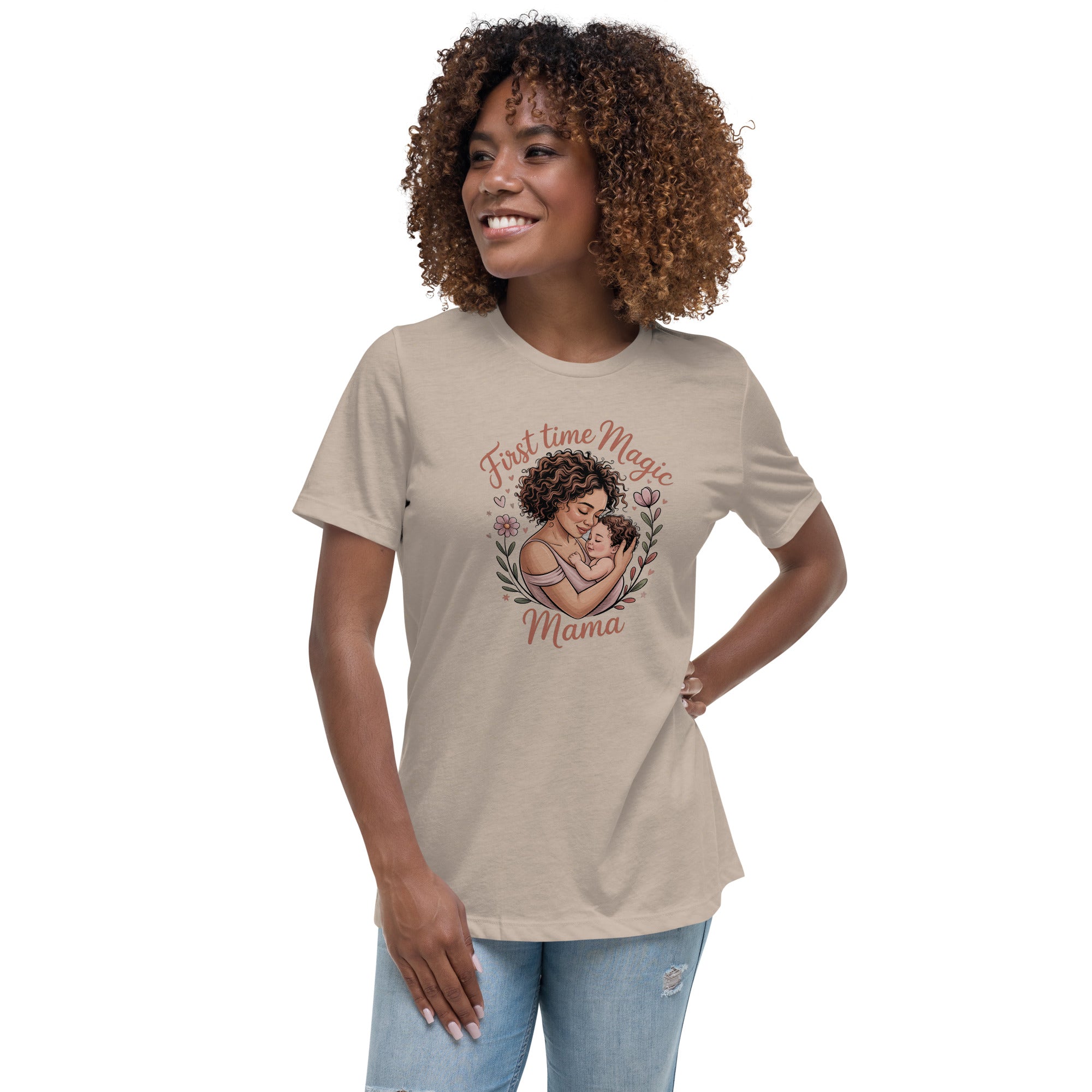 First Time Mama relaxed woman's t-shirt | Va's Creative Haven